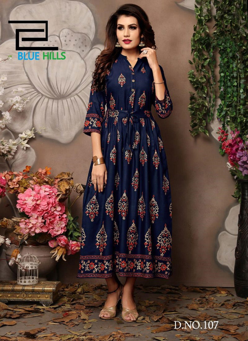 Latest Launch Of Designer Casual and Party Wear Rayon Kurties with Separate Belt In Waist 